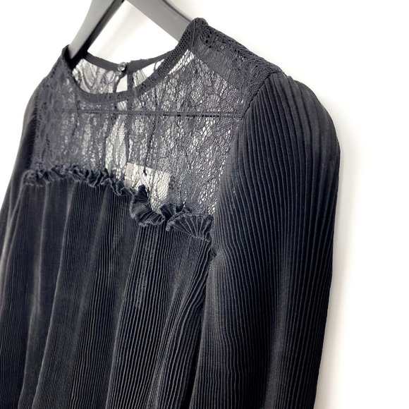 ZARA Combined Pleated Blouse NWT - Picture 7 of 16